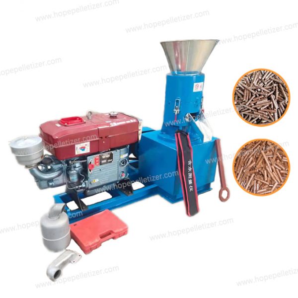 Diesel Engine Sawdust Pellet Bio Fuel Making Machine Wooden Case Provided HOPE Wood Sawdust Pellets Machine