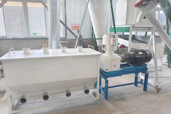 Flat Die Small Chicken Feed Pellet Machine for Poultry Farm, Small Scale Floating Fish Feed Pellet Line Wooden Case Provided