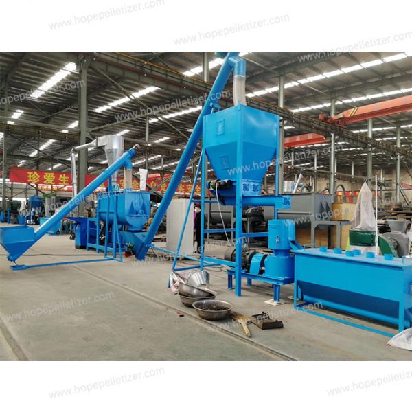 Complete poultry animals chicken feed pellet machine, sinking fish feed production line