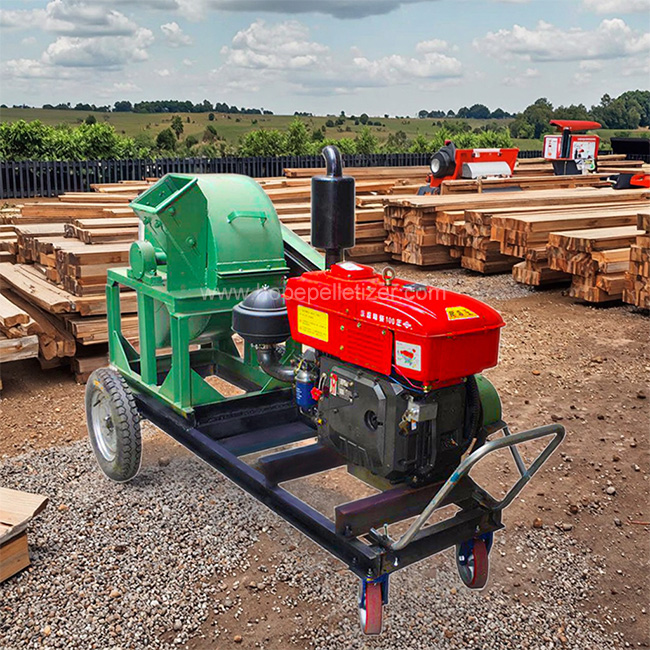 Multifunctional Small Mobile Wood Chip Machine Sawdust and Corn Grinder for Home Use Corner Wood Branch Crusher - Image 3