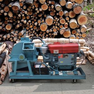 New Condition Hand Push Mobile Fruit Branch Grinder Small Wood Block 3mm Sawdust Biomass Raw Material Grinder for Wood Crusher